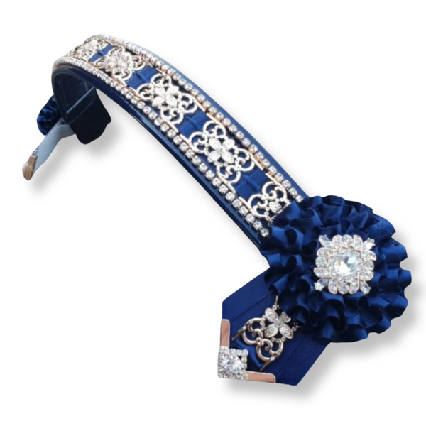 Navy & Rose Gold Vintage Browband