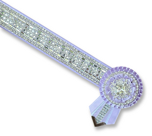14.5" Lilac & Silver Crystal Show Browband