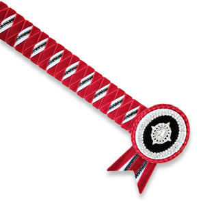 Red, White & Black Velvet Diamond Browband