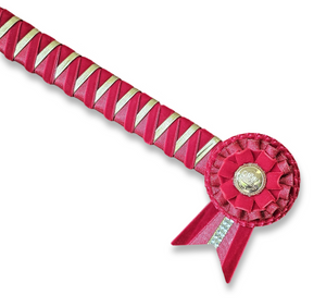 Red & Gold Velvet Sharkstooth Browband