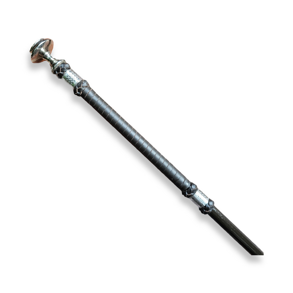 53cm Havana/Silver Fox Head Show Cane