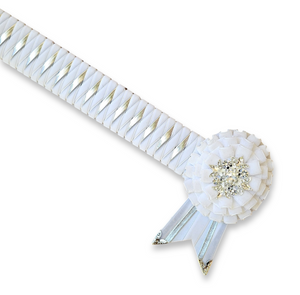 White & Silver Velvet Diamond Browband