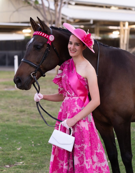Fuchsia & Baby Pink Velvet Diamond Browband
