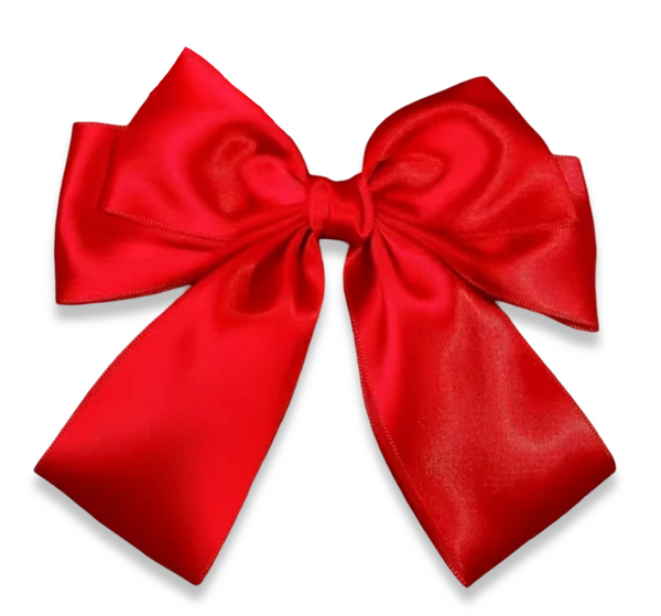 Large Hair bow with Clip - Red