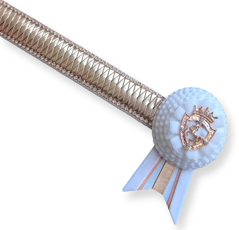 Rose Gold Browband With Alternating Navy Blue, Rose Gold & Diamanté Rose Gold Browband With Alternating Navy Blue, Rose Gold & Diamanté