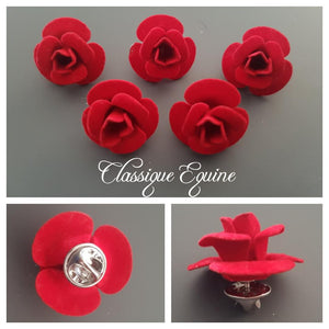 Small Red Rose Lapel