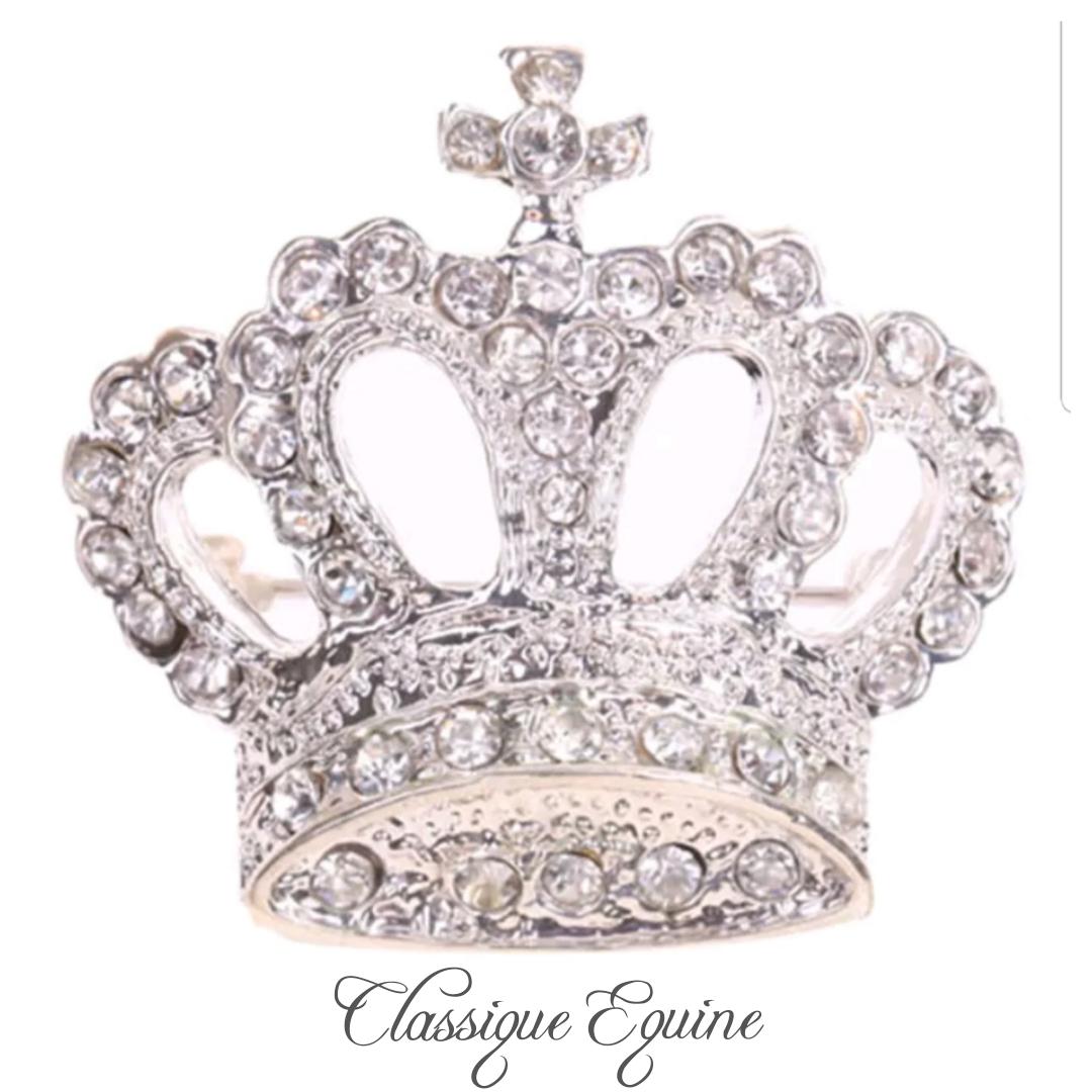 Crystal King Crown Pin - Silver