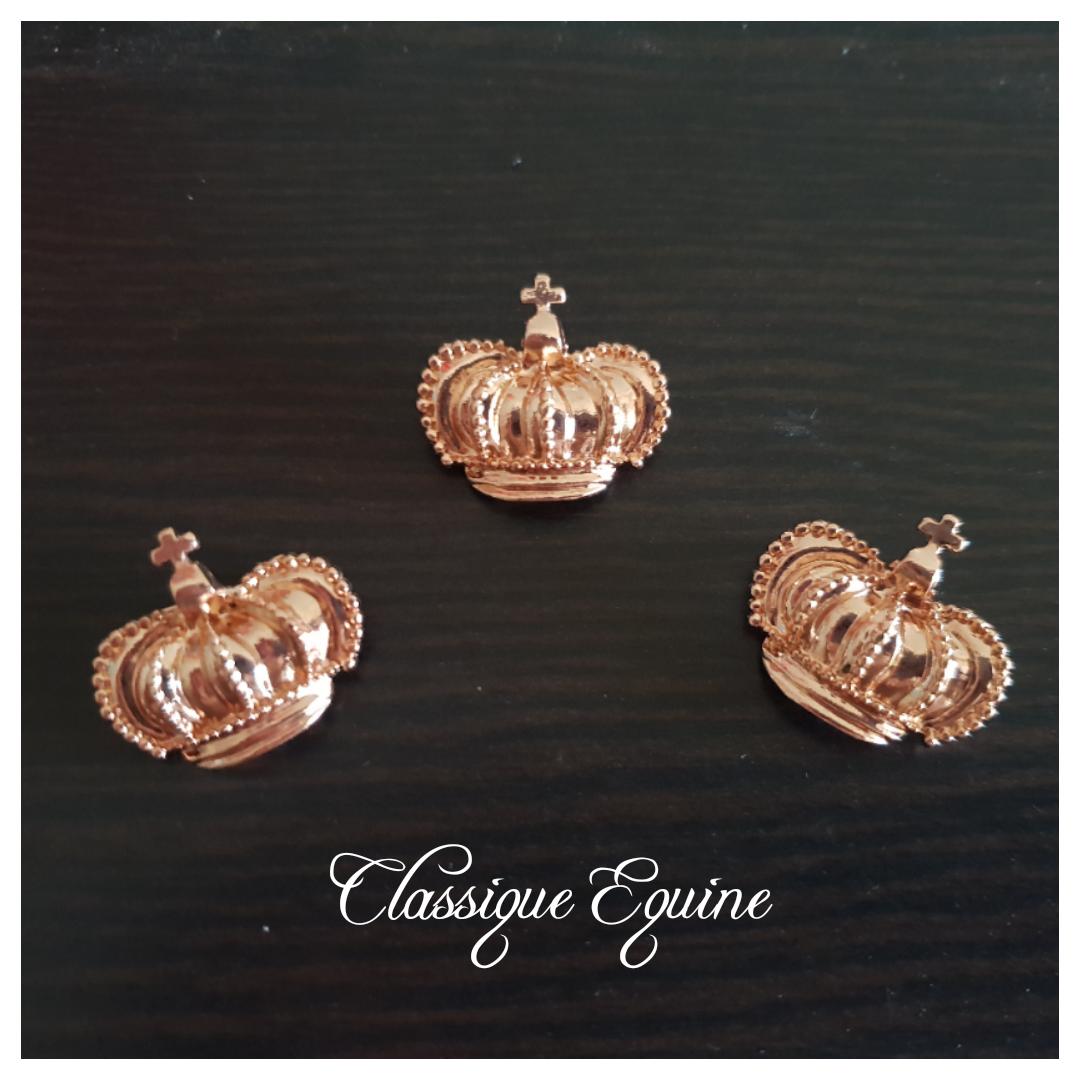 Solid Light Rose Gold Crown Pin