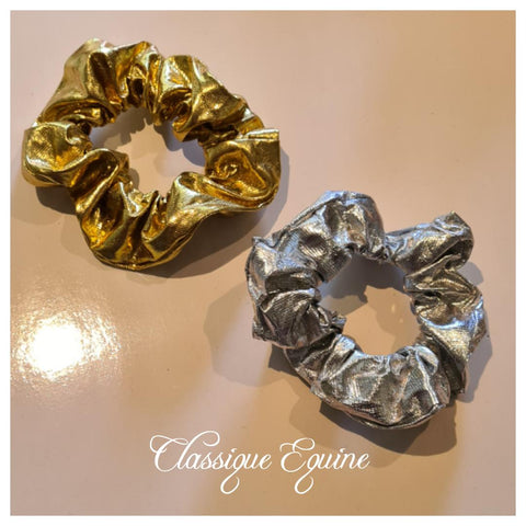 Metallic Scrunchies - Gold & Silver