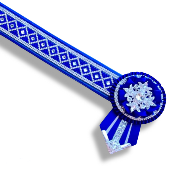 Royal Blue & Silver Crystal Diamond Browband