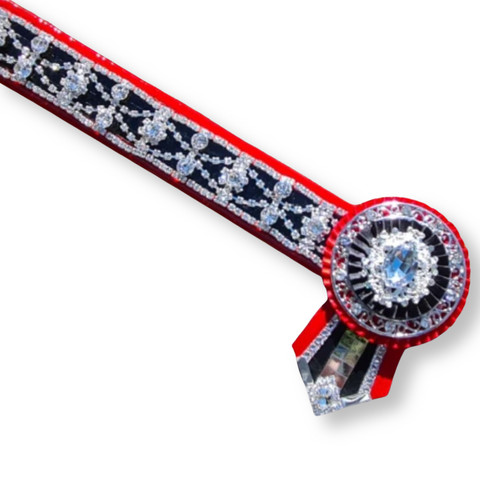 Red & Black Elegance Browband