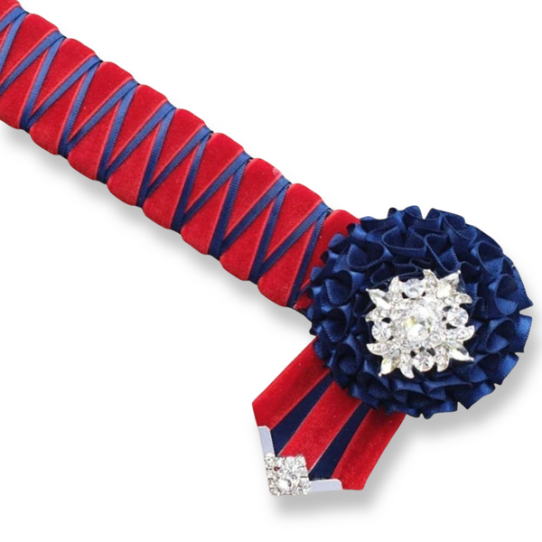 Red & Navy Sharkstooth Browband