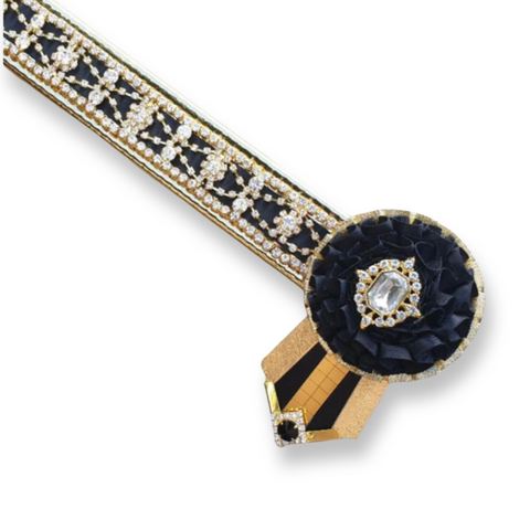 Black & Gold Elegance Browband