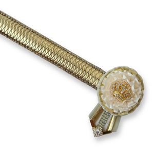 Cream & Gold Metallic Braid Browband
