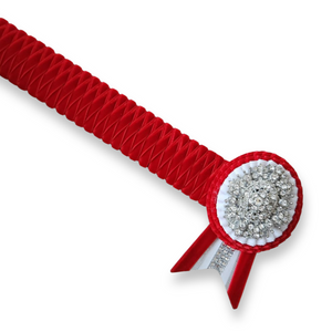 Red & White Velvet Diamond Browband